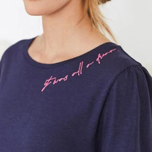 Load image into Gallery viewer, Navy Cotton Blend Pyjama Short Set - Allsport