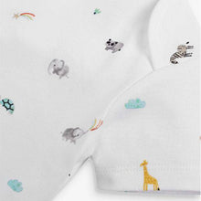 Load image into Gallery viewer, White 4 Pack Bright Elephant Short Sleeved Bodysuits - Allsport