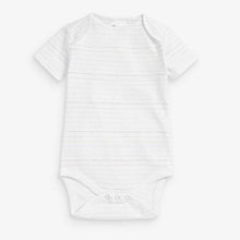 Load image into Gallery viewer, White 4 Pack Bright Elephant Short Sleeved Bodysuits - Allsport