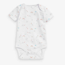 Load image into Gallery viewer, White 4 Pack Bright Elephant Short Sleeved Bodysuits - Allsport