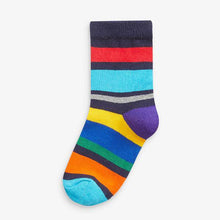 Load image into Gallery viewer, Bright 7 Pack Stripe Cotton Rich Socks (Older) - Allsport