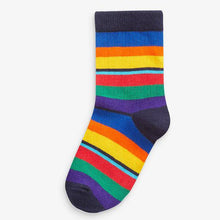 Load image into Gallery viewer, Bright 7 Pack Stripe Cotton Rich Socks (Older) - Allsport