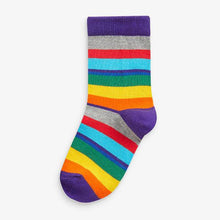 Load image into Gallery viewer, Bright 7 Pack Stripe Cotton Rich Socks (Older) - Allsport