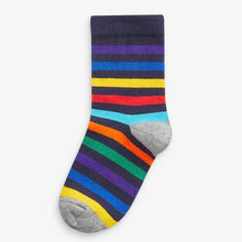 Load image into Gallery viewer, Bright 7 Pack Stripe Cotton Rich Socks (Older) - Allsport
