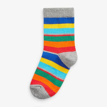 Load image into Gallery viewer, Bright 7 Pack Stripe Cotton Rich Socks (Older) - Allsport