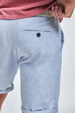 Load image into Gallery viewer, Light Blue Straight Fit Belted Oxford Chino Shorts - Allsport