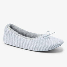 Load image into Gallery viewer, Grey Rib Ballerina Slippers - Allsport