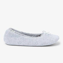 Load image into Gallery viewer, Grey Rib Ballerina Slippers - Allsport