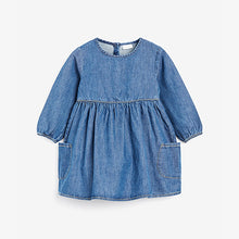 Load image into Gallery viewer, Denim Baby Long Sleeve Dress (0mths-18mths) - Allsport