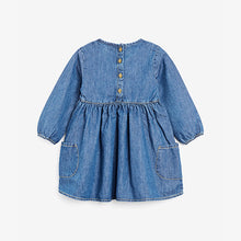 Load image into Gallery viewer, Denim Baby Long Sleeve Dress (0mths-18mths) - Allsport