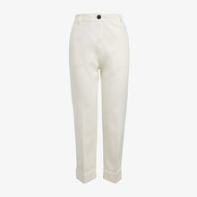 Load image into Gallery viewer, Ecru Cotton Twill Taper Trousers - Allsport