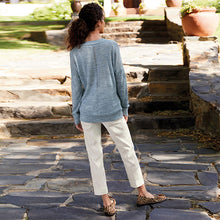 Load image into Gallery viewer, Ecru Cotton Twill Taper Trousers - Allsport