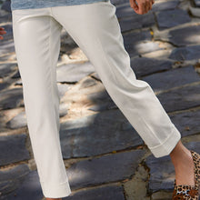 Load image into Gallery viewer, Ecru Cotton Twill Taper Trousers - Allsport