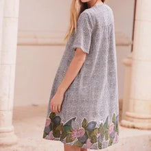 Load image into Gallery viewer, Blush Print Linen Blend Kaftan Dress - Allsport