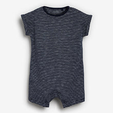 Load image into Gallery viewer, Navy Blue Star and Stripe 4 Pack Baby Printed Rompers (0mths-18mths)