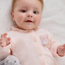 Load image into Gallery viewer, 3 Pack Pink Embroidered Detail Baby Sleepsuits (0-18mths) - Allsport