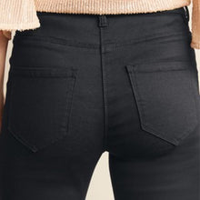 Load image into Gallery viewer, Black Power Stretch Denim Leggings