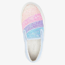 Load image into Gallery viewer, Denim Blue/Rainbow Slip-On Shoes (Older Girls) - Allsport