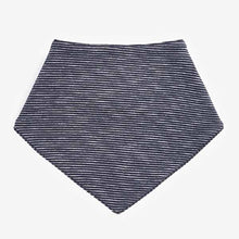 Load image into Gallery viewer, Navy/White 3 Pack Dribble Baby Bibs