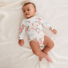 Load image into Gallery viewer, 5 Pack Pink Floral Long Sleeve Baby Bodysuits (0mths-18mths) - Allsport