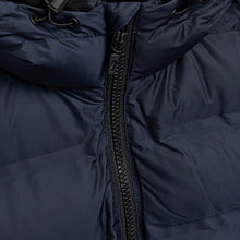 Load image into Gallery viewer, Navy Blue Shower Resistant Heatseal Hooded Gilet