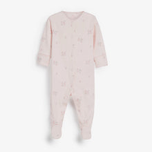 Load image into Gallery viewer, Pink 4 Pack Delicate Bunny Sleepsuits (0-18mths) - Allsport