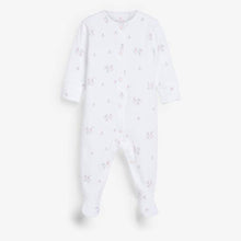 Load image into Gallery viewer, Pink 4 Pack Delicate Bunny Sleepsuits (0-12mths) - Allsport