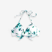 Load image into Gallery viewer, White Floral Padded Underwired Bikini Top - Allsport