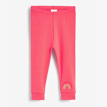 Load image into Gallery viewer, Bright Pink 3 Pack Ribbed Leggings (0mths-18mths) - Allsport