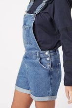 Load image into Gallery viewer, Mid Blue Dungaree Shorts - Allsport
