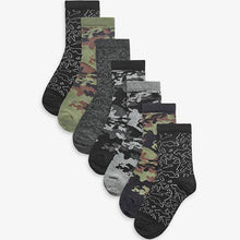 Load image into Gallery viewer, Camouflage 7 Pack Cotton Rich Socks (Older) - Allsport