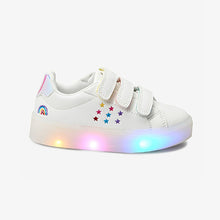 Load image into Gallery viewer, White Light-Up Trainers (Younger Girls)