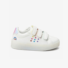 Load image into Gallery viewer, White Light-Up Trainers (Younger Girls)