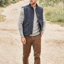 Load image into Gallery viewer, Navy Shower Resistant Diamond Quilted Gilet - Allsport