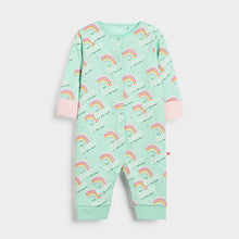 Load image into Gallery viewer, Baby Sleepsuit Green Daddy (0-18mths)