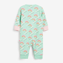 Load image into Gallery viewer, Baby Sleepsuit Green Daddy (0-18mths)