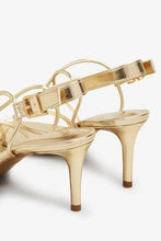 Load image into Gallery viewer, Gold Strappy Sandals - Allsport