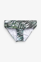 Load image into Gallery viewer, Palm Print Roll Top Bikini Briefs - Allsport