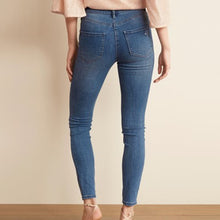 Load image into Gallery viewer, Mid Blue Ripped Power Stretch Denim Leggings - Allsport