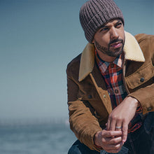 Load image into Gallery viewer, Tan Brown Faux Suede Borg Collared Trucker Jacket