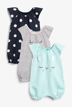 Load image into Gallery viewer, Mint 3 Pack Character Rompers (up to 18 months) - Allsport