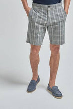 Load image into Gallery viewer, Grey Check Straight Fit Chino Shorts - Allsport