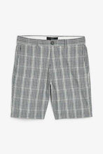 Load image into Gallery viewer, Grey Check Straight Fit Chino Shorts - Allsport