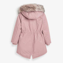 Load image into Gallery viewer, Faux Fur Trimmed Shower Resistant Parka (3-12yrs) - Allsport