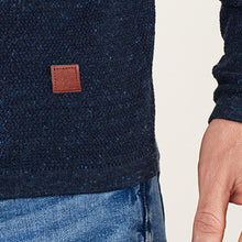 Load image into Gallery viewer, Navy Blue Henley Jumper - Allsport