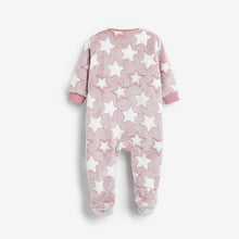 Load image into Gallery viewer, Star Pink Baby Fleece Sleepsuit (0mth - 18mths)