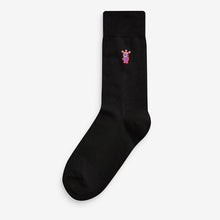 Load image into Gallery viewer, Black Bright Monster Embroidered Socks (Men) - Allsport