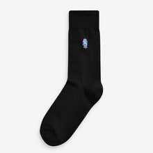 Load image into Gallery viewer, Black Bright Monster Embroidered Socks (Men) - Allsport
