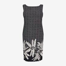 Load image into Gallery viewer, Black Floral Linen Blend Shift Dress - Allsport