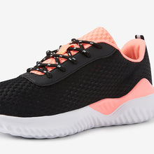 Load image into Gallery viewer, Black/Coral Active Sports Trainers - Allsport